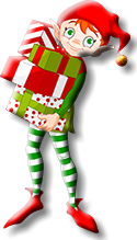 Elf Shelf Holiday Shop Elf with Gifts